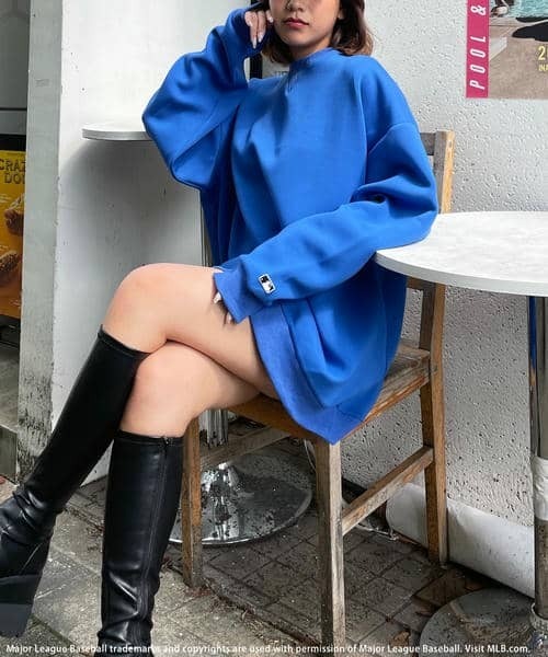 BACK TO THE FIELD(バック トゥー ザ フィールド)の「【MLB】エンボスビッグロゴワンピース(ワンピース・レディース・ブラック/ブルー/グレー・FREE)」の8枚目の写真