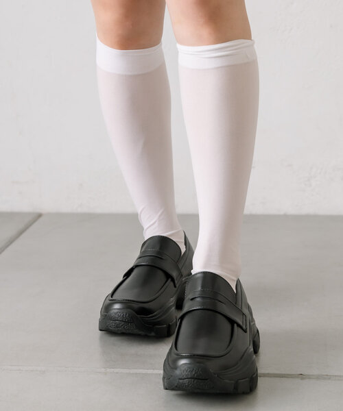 OLIVE des OLIVE(オリーブデオリーブ)の「スニーカーソールローファー(ローファー・レディース・ブラック/アイボリー・X-LARGE/LARGE/MEDIUM/SMALL)」の22枚目の写真