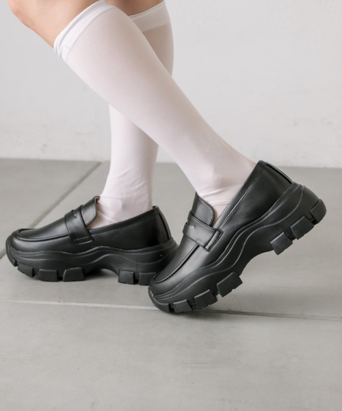 OLIVE des OLIVE(オリーブデオリーブ)の「スニーカーソールローファー(ローファー・レディース・ブラック/アイボリー・X-LARGE/LARGE/MEDIUM/SMALL)」の9枚目の写真