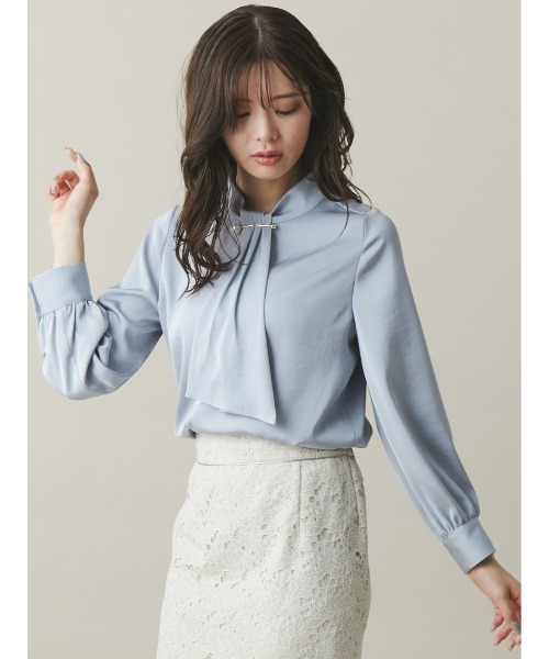 TONAL（トーナル）の「ボウタイパールパーツブラウス（シャツ/ブラウス