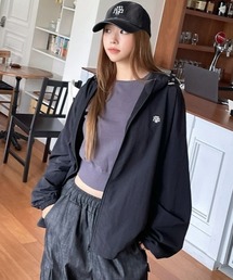 A'GEM/9 × .kom 『muah muah/ムーアムーア』 STITCH LOGO WINDBREAKER JACKET/ステッチロゴウィンドブレーカー