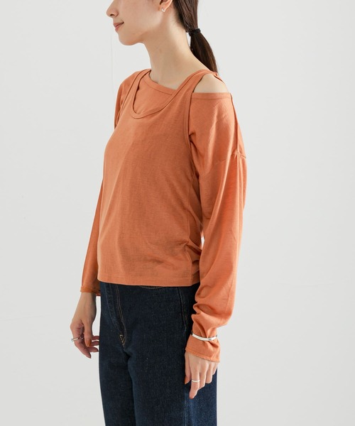 URBAN RESEARCH(アーバンリサーチ)の「Uネックシアータンクトップ(タンクトップ・レディース・オレンジ系その他/オフホワイト/ネイビー・FREE)」の20枚目の写真