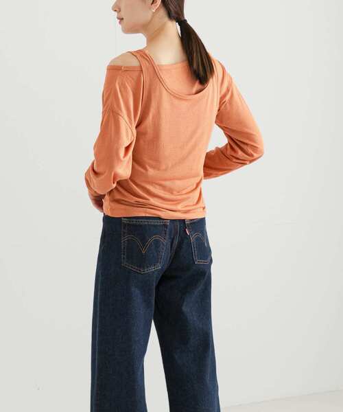 URBAN RESEARCH(アーバンリサーチ)の「Uネックシアータンクトップ(タンクトップ・レディース・オレンジ系その他/オフホワイト/ネイビー・FREE)」の19枚目の写真