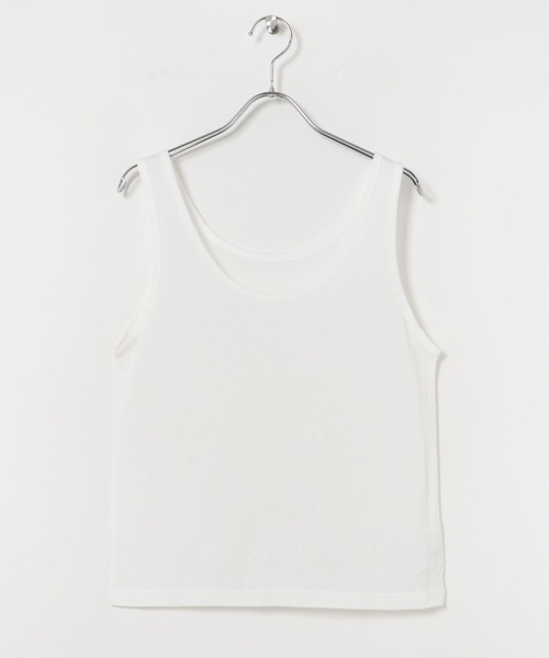 URBAN RESEARCH(アーバンリサーチ)の「Uネックシアータンクトップ(タンクトップ・レディース・オレンジ系その他/オフホワイト/ネイビー・FREE)」の13枚目の写真