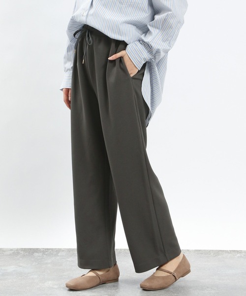 GLOBAL WORK Smile Seed Store（グローバルワーク スマイルシードストア）の「ジョーゼットイージーパンツ/131041（その他パンツ・レディース・モカ/アイボリー/ブラック/チャコール・SMALL/X-LARGE/LARGE/MEDIUM）」の3枚目の写真