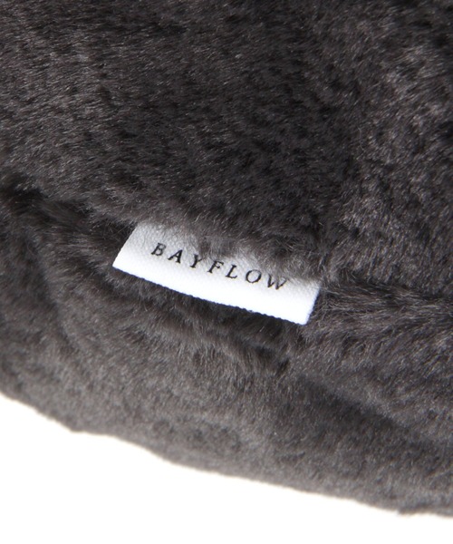 BAYFLOW（ベイフロー）の「[滑らかなファーの肌触り]BFファーサークルクッション55cm（クッション/クッションカバー・レディース・グレー/チャコール・00）」の8枚目の写真
