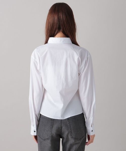 FOREVER 21（フォーエバー トゥエンティーワン）の「【2024FW】レースアップデザインシャツ（シャツ/ブラウス・レディース・オフホワイト/グレー・FREE）」の15枚目の写真