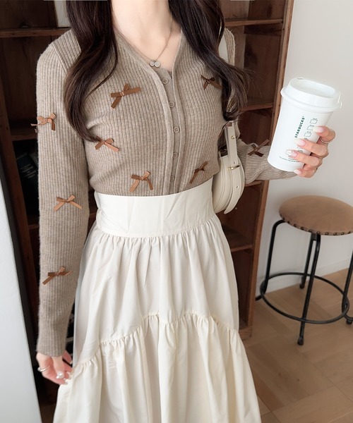 セール】【mily bilet】程よい甘さで大人フェミニン。リボン使い