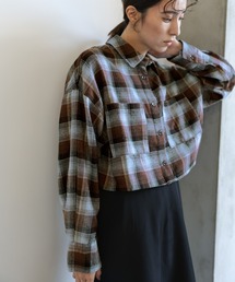 チェックショートシャツ