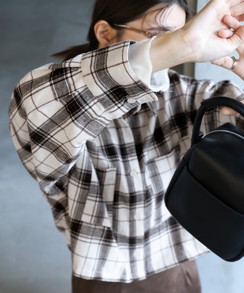 セール】チェックショートシャツ（シャツ/ブラウス）｜select MOCA