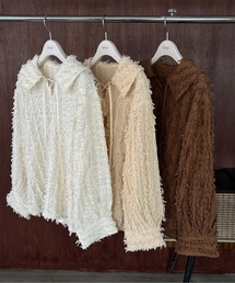 lawgy | big collar fringe cross point tops / ビッグカラーフリンジクロスポイントトップス(Tシャツ/カットソー)