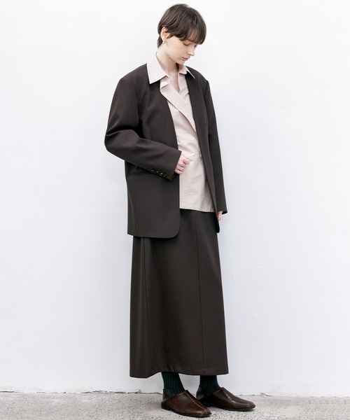 tageechita（タジチタ）の「【tageechita】アシメトリフルイドシャツ（シャツ/ブラウス・レディース・セージグリーン/スモークピンク・S/M/L）」の11枚目の写真