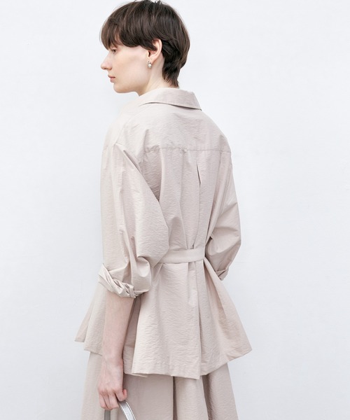 tageechita（タジチタ）の「【tageechita】アシメトリフルイドシャツ（シャツ/ブラウス・レディース・セージグリーン/スモークピンク・S/M/L）」の15枚目の写真