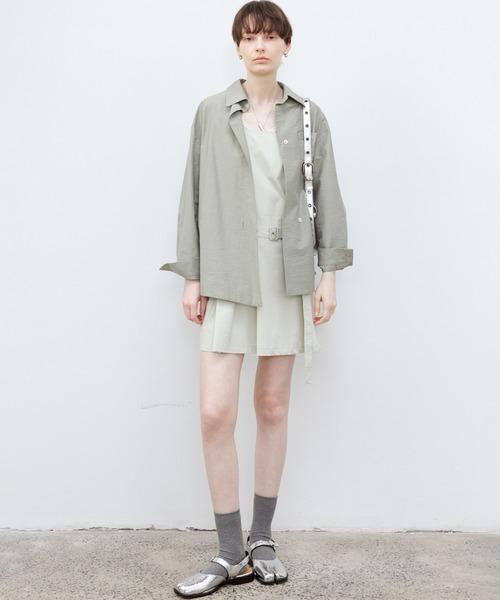 tageechita（タジチタ）の「【tageechita】アシメトリフルイドシャツ（シャツ/ブラウス・レディース・セージグリーン/スモークピンク・S/M/L）」の20枚目の写真