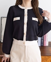 clear | ビジューボタンハイゲージニットカーディガン [着るだけで華やか]≪2024AW新作≫(カーディガン/ボレロ)