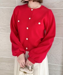 clear | ビジューボタンハイゲージニットカーディガン [着るだけで華やか]≪2024AW新作≫(カーディガン/ボレロ)