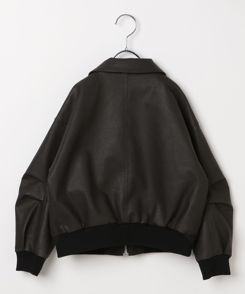 10C REPIPI（ジューシーレピピ）の「【10C REPIPI】フェイクレザーフライジャケット（ブルゾン・キッズ・ブラック系その他/ブラック・130cm/120cm/110cm）」の20枚目の写真