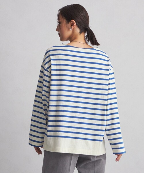 green label relaxing（グリーンレーベルリラクシング）の「＜at ease＞ボーダー ロングスリーブ カットソー（Tシャツ/カットソー・レディース・ピンク/ブラウン/コバルトブルー/ネイビー/グレー・FREE）」の8枚目の写真