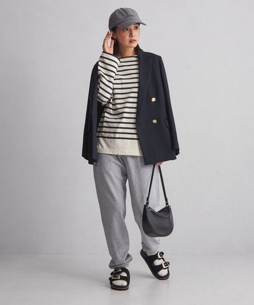 green label relaxing（グリーンレーベルリラクシング）の「＜at ease＞ボーダー ロングスリーブ カットソー（Tシャツ/カットソー・レディース・ピンク/ブラウン/コバルトブルー/ネイビー/グレー・FREE）」の16枚目の写真