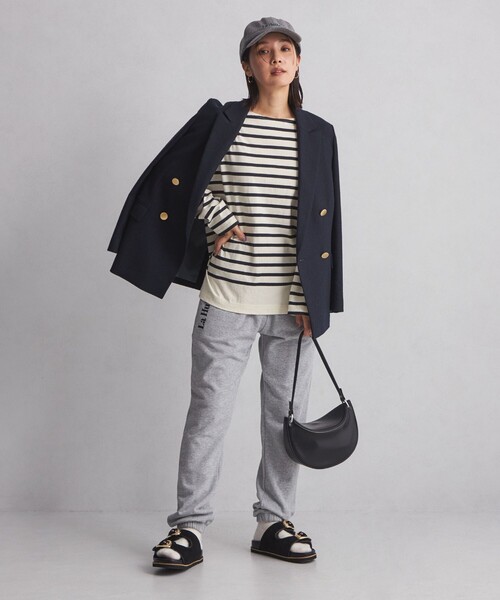 green label relaxing（グリーンレーベルリラクシング）の「＜at ease＞ボーダー ロングスリーブ カットソー（Tシャツ/カットソー・レディース・ピンク/ブラウン/コバルトブルー/ネイビー/グレー・FREE）」の17枚目の写真