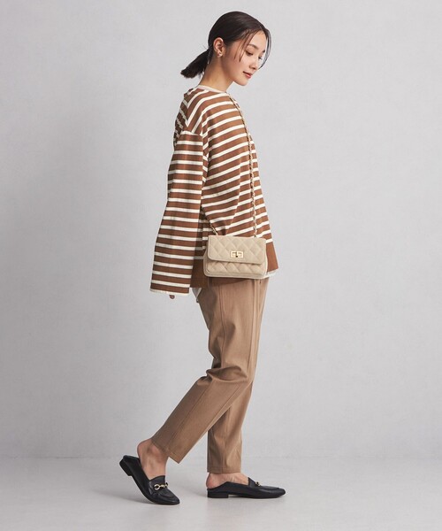 green label relaxing（グリーンレーベルリラクシング）の「＜at ease＞ボーダー ロングスリーブ カットソー（Tシャツ/カットソー・レディース・ピンク/ブラウン/コバルトブルー/ネイビー/グレー・FREE）」の21枚目の写真