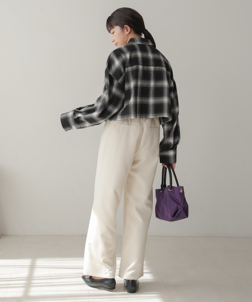 Bou Jeloud(ブージュルード)の「チェック柄ショートシャツ(シャツ/ブラウス・レディース・ブラック/ブラウン・38)」の18枚目の写真