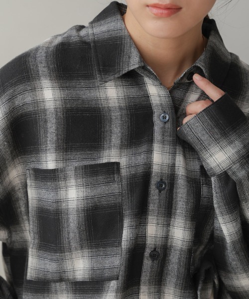 Bou Jeloud(ブージュルード)の「チェック柄ショートシャツ(シャツ/ブラウス・レディース・ブラック/ブラウン・38)」の21枚目の写真