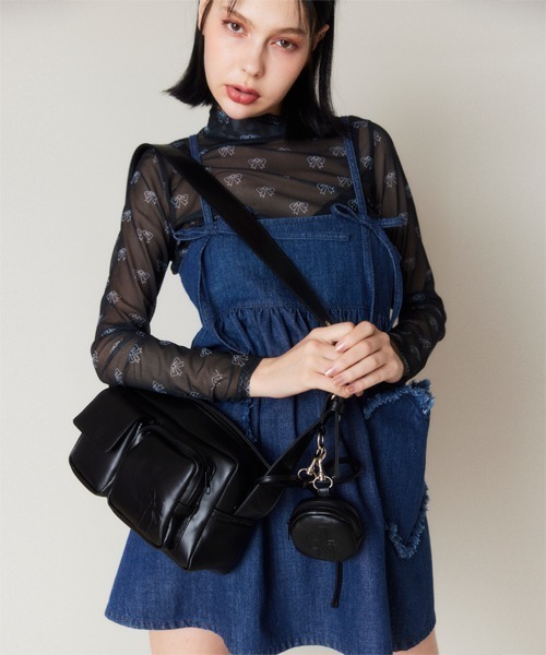 Candy Stripper（キャンディストリッパー）の「CND SQUARE SHOULDER バッグ（ショルダーバッグ・レディース・ブラック/レッド・FREE）」の19枚目の写真