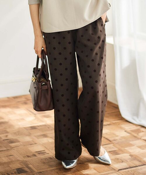 le.coeur blanc（ルクールブラン）の「ドットワイドパンツ（その他パンツ・レディース・ブラウン系その他2/ブラック系その他・38）」の19枚目の写真