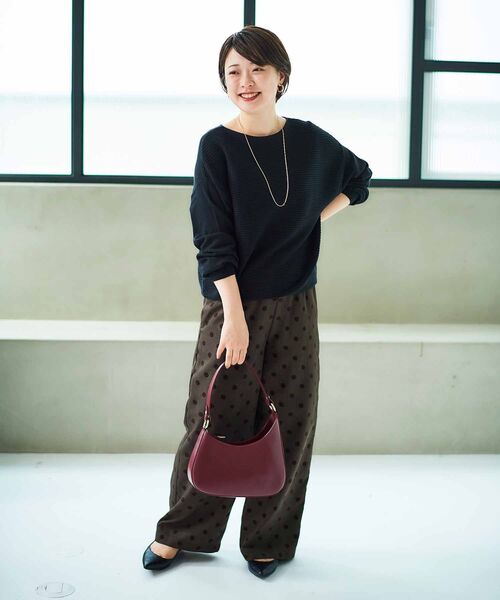 le.coeur blanc（ルクールブラン）の「ドットワイドパンツ（その他パンツ・レディース・ブラウン系その他2/ブラック系その他・38）」の21枚目の写真