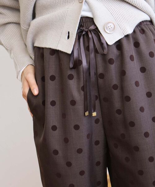 le.coeur blanc（ルクールブラン）の「ドットワイドパンツ（その他パンツ・レディース・ブラウン系その他2/ブラック系その他・38）」の5枚目の写真