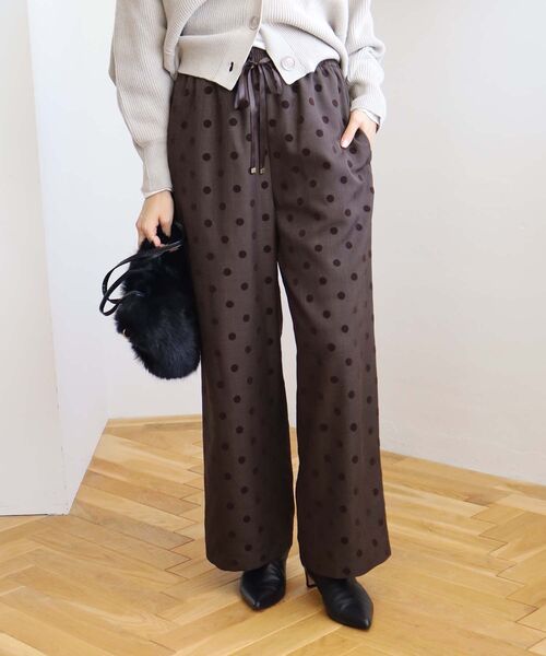 le.coeur blanc（ルクールブラン）の「ドットワイドパンツ（その他パンツ・レディース・ブラウン系その他2/ブラック系その他・38）」の7枚目の写真