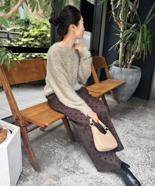 le.coeur blanc（ルクールブラン）の「ドットワイドパンツ（その他パンツ・レディース・ブラウン系その他2/ブラック系その他・38）」の8枚目の写真