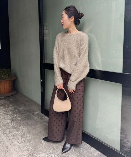 le.coeur blanc（ルクールブラン）の「ドットワイドパンツ（その他パンツ・レディース・ブラウン系その他2/ブラック系その他・38）」の9枚目の写真