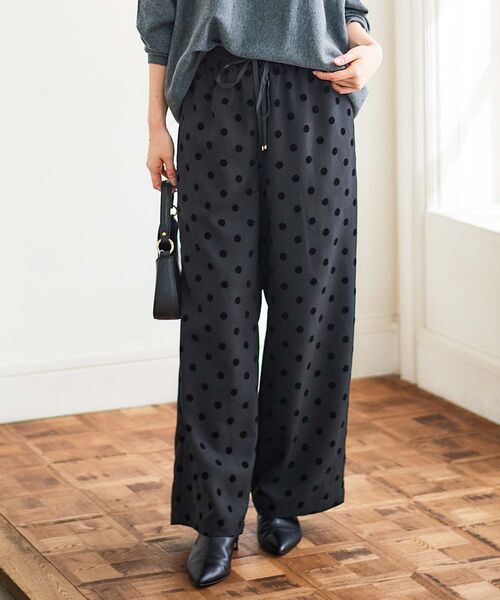 le.coeur blanc（ルクールブラン）の「ドットワイドパンツ（その他パンツ・レディース・ブラウン系その他2/ブラック系その他・38）」の10枚目の写真