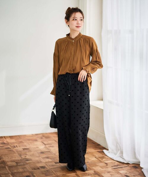 le.coeur blanc（ルクールブラン）の「ドットワイドパンツ（その他パンツ・レディース・ブラウン系その他2/ブラック系その他・38）」の14枚目の写真