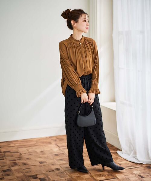 le.coeur blanc（ルクールブラン）の「ドットワイドパンツ（その他パンツ・レディース・ブラウン系その他2/ブラック系その他・38）」の15枚目の写真
