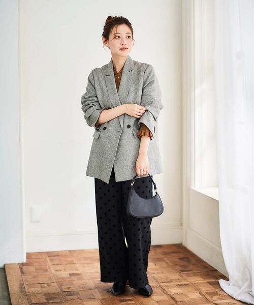 le.coeur blanc（ルクールブラン）の「ドットワイドパンツ（その他パンツ・レディース・ブラウン系その他2/ブラック系その他・38）」の16枚目の写真