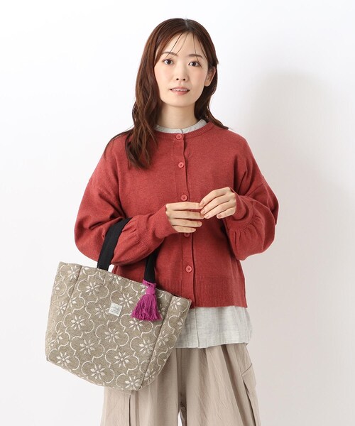 one'sterrace（ワンズテラス）の「ジャカードトートバッグ ロクシー（トートバッグ・レディース・グレー系その他7/ライトグレー系8・99）」の11枚目の写真