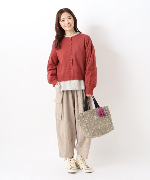 one'sterrace（ワンズテラス）の「ジャカードトートバッグ ロクシー（トートバッグ・レディース・グレー系その他7/ライトグレー系8・99）」の12枚目の写真