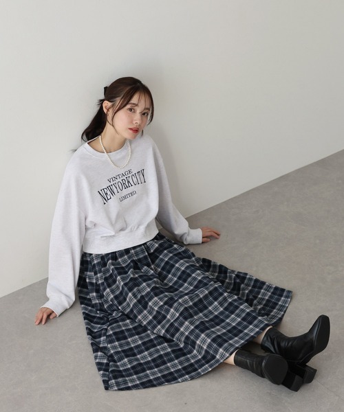 丈が選べるチェックロングスカート（スカート）｜BLUEEAST（ブルー