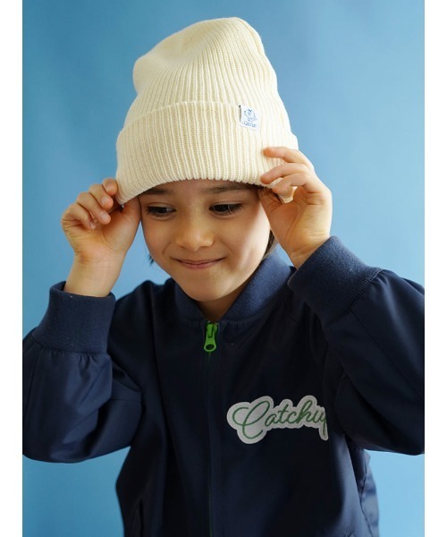 Catchup（ケチャップ）の「【Catchup】キャップ（ニットキャップ/ビーニー・キッズ・オフホワイト/チャコールグレー/グリーン/ネイビー・フリー）」の6枚目の写真