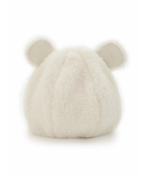 LILY BROWN（リリーブラウン）の「Lily Bearファーポーチ（ポーチ・レディース・ブルー/ベージュ/ホワイト・FREE）」の2枚目の写真