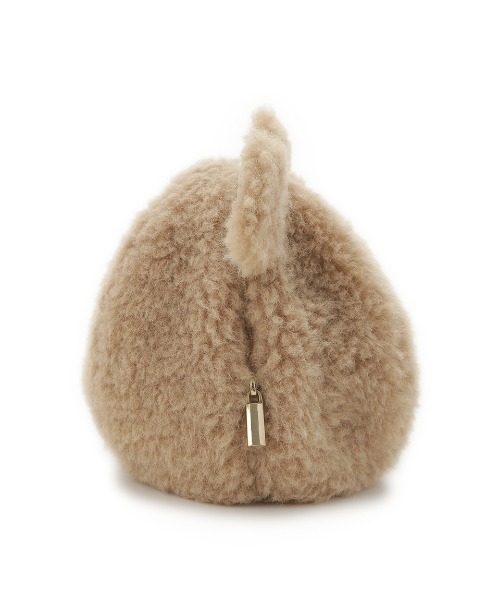 LILY BROWN（リリーブラウン）の「Lily Bearファーポーチ（ポーチ・レディース・ブルー/ベージュ/ホワイト・FREE）」の4枚目の写真