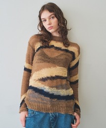 【soduk】wave knit top