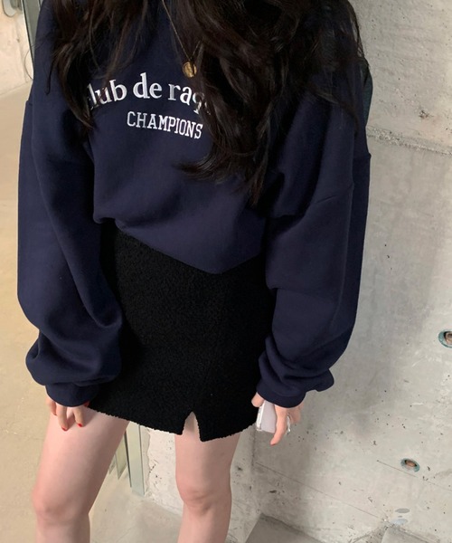 HALEY PESCA(ヘーリーペスカ)の「HALEY PESCA/フロントプリント パステルロゴ スウェット(スウェット・レディース・グリーン/ネイビー/ピンク・FREE)」の3枚目の写真