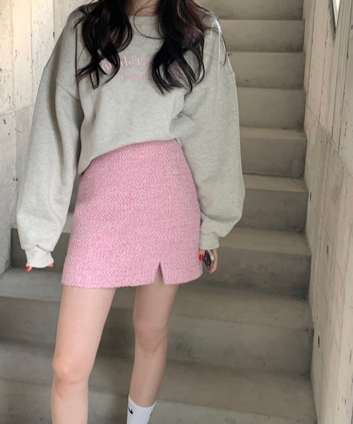 HALEY PESCA(ヘーリーペスカ)の「HALEY PESCA/フロントプリント パステルロゴ スウェット(スウェット・レディース・グリーン/ネイビー/ピンク・FREE)」の1枚目の写真