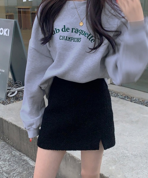 HALEY PESCA(ヘーリーペスカ)の「HALEY PESCA/フロントプリント パステルロゴ スウェット(スウェット・レディース・グリーン/ネイビー/ピンク・FREE)」の2枚目の写真
