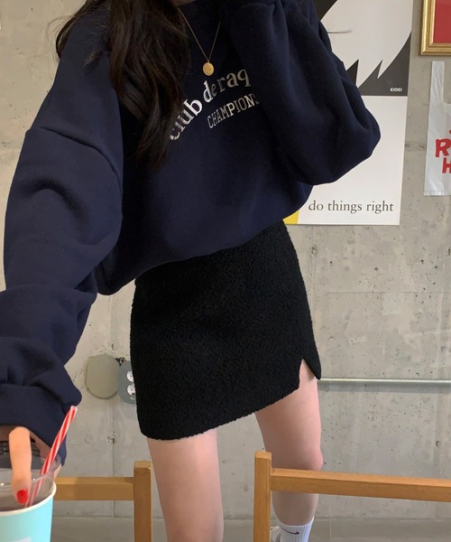 HALEY PESCA(ヘーリーペスカ)の「HALEY PESCA/フロントプリント パステルロゴ スウェット(スウェット・レディース・グリーン/ネイビー/ピンク・FREE)」の4枚目の写真