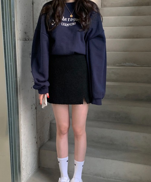 HALEY PESCA(ヘーリーペスカ)の「HALEY PESCA/フロントプリント パステルロゴ スウェット(スウェット・レディース・グリーン/ネイビー/ピンク・FREE)」の6枚目の写真